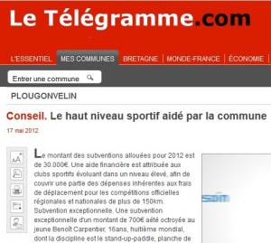 Le Télégramme 17 mai