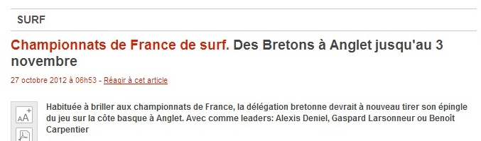 Le Telegramme Sport 27oct