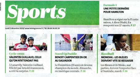 ®Benoit-CARPENTIER-Parution-UNE-PageSports-2dec2019 -©-LeTelegramme